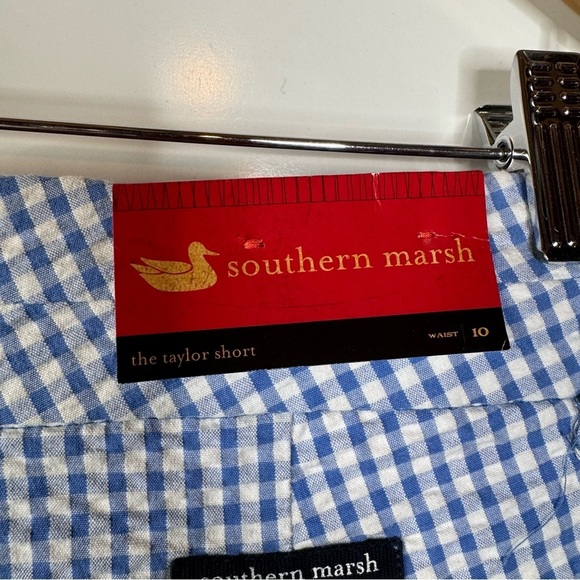 Southern Marsh NWT The Taylor Short in Blue Gingham Print‎ Size 10 - Picture 4 of 5